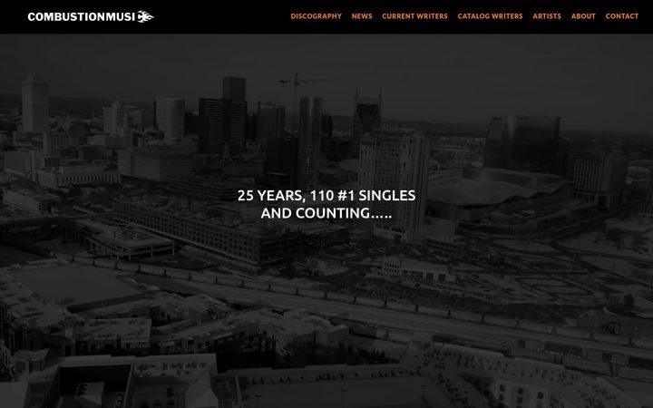 Screenshot of combustionmusic.com