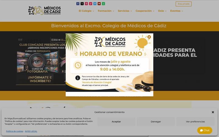 Screenshot of comcadiz.es