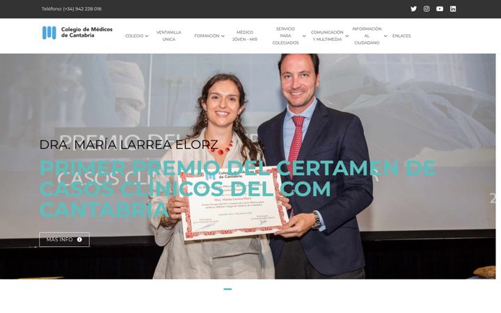 Screenshot of comcantabria.es