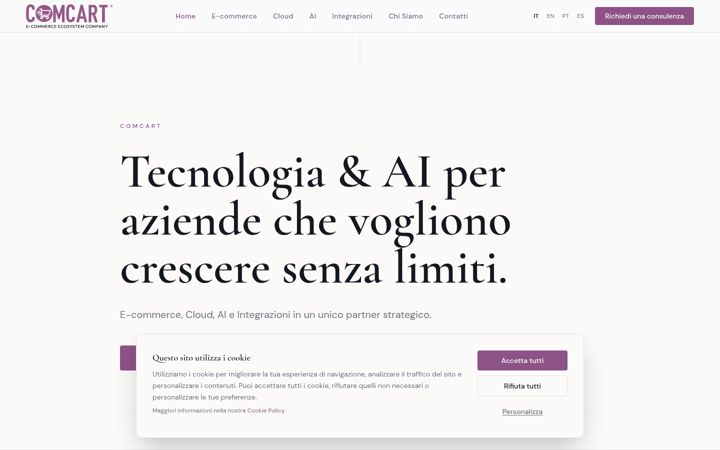 Screenshot of comcart.it
