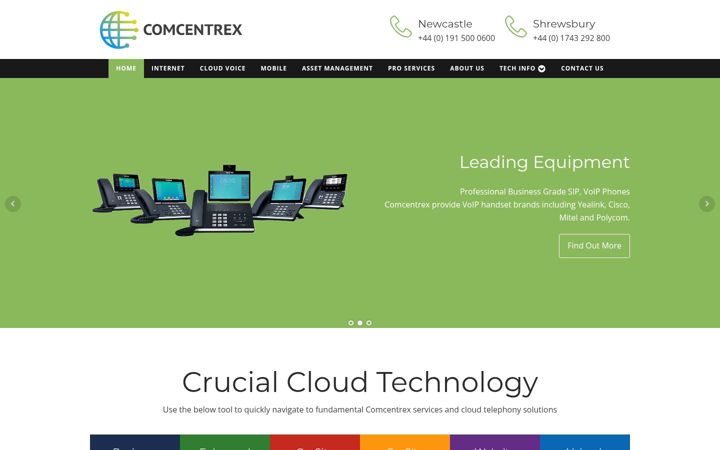 Screenshot of comcentrex.co.uk