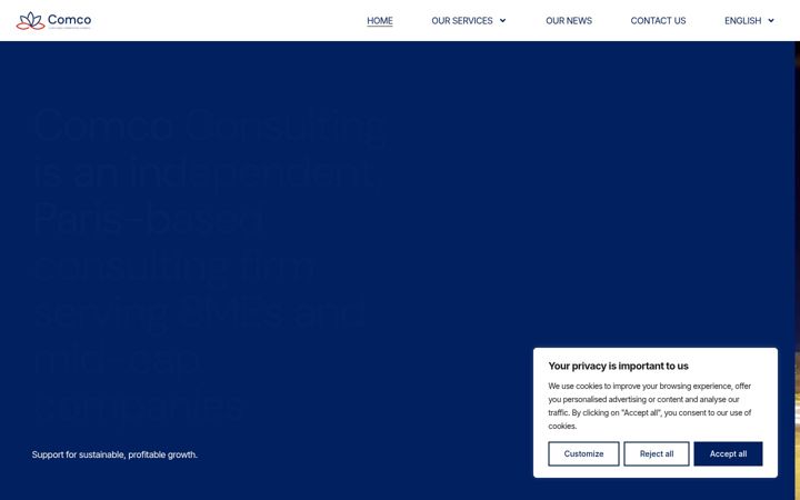 Screenshot of comco-consulting.com