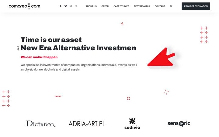 Screenshot of comcreo.com