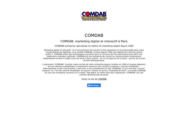 Screenshot of comdab.com