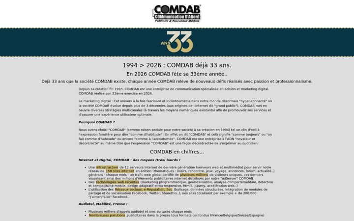 Screenshot of comdab.fr