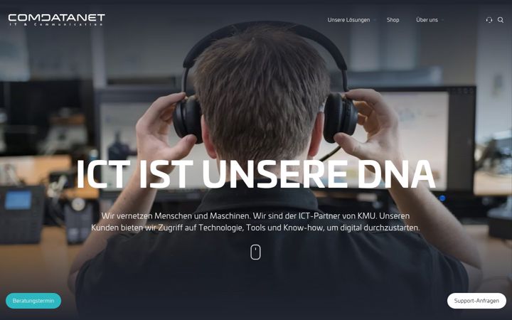 Screenshot of comdatanet.ch
