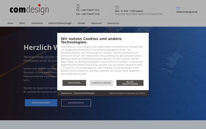 Screenshot of comdesign24.de