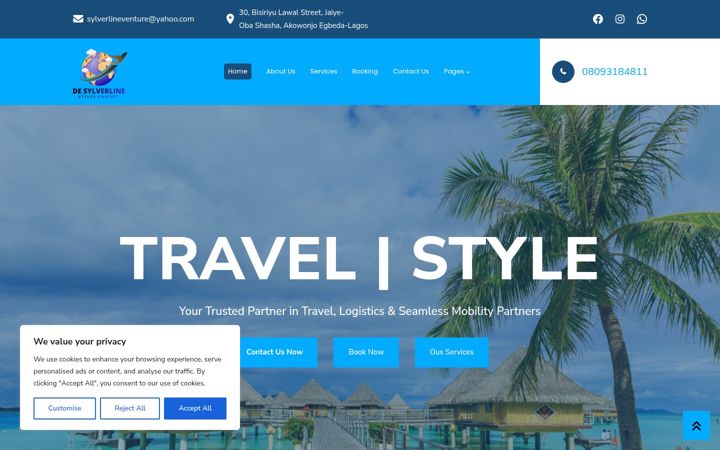 Screenshot of comdesylverlinestylesconcept.org