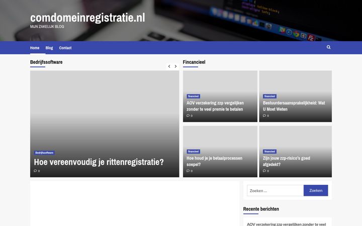 Screenshot of comdomeinregistratie.nl