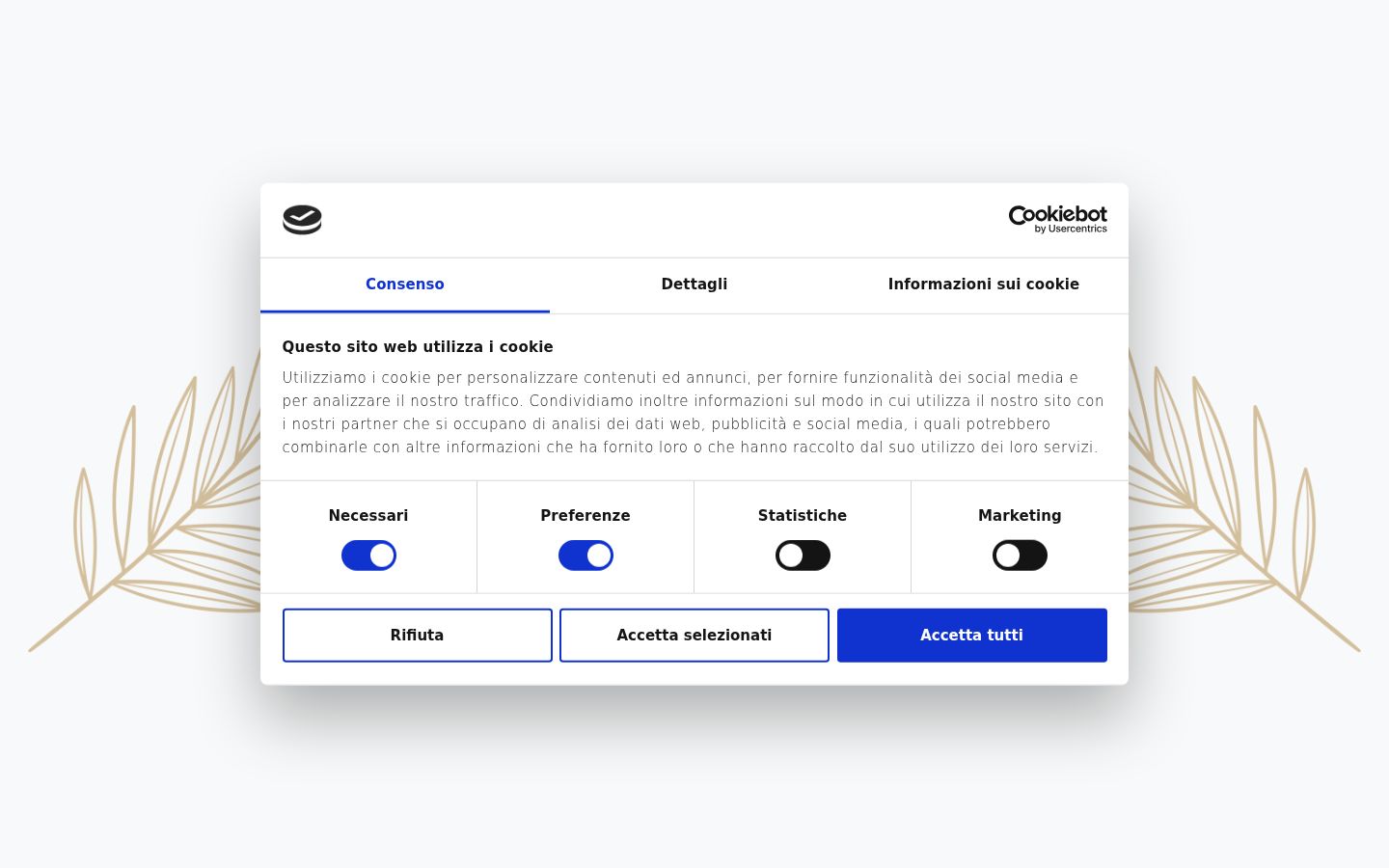 Capture d'écran de la bannière de consentement affichée avant toute interaction