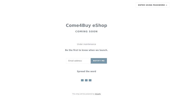 Skärmbild av come4buy.com