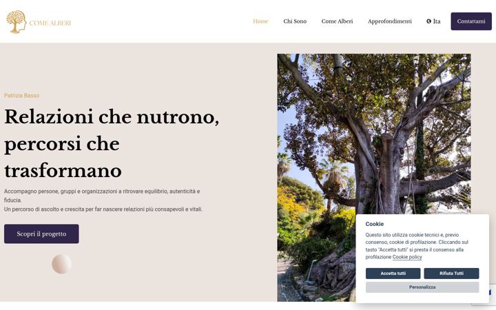 Screenshot of comealberi.it