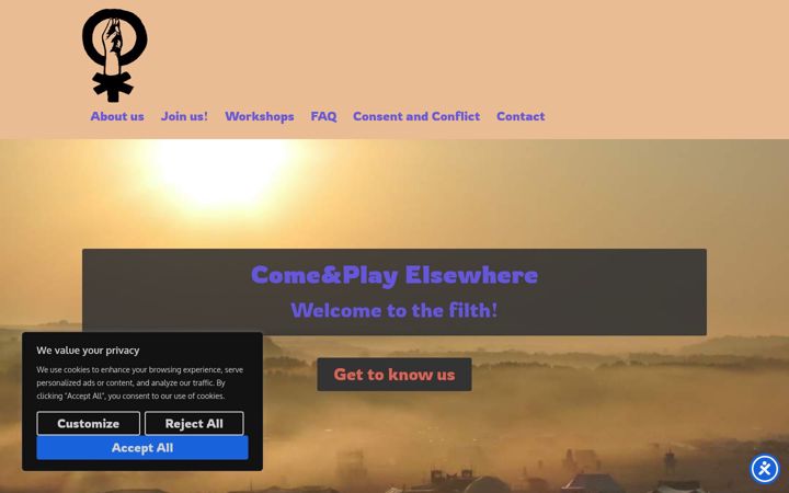 Captura de pantalla de comeandplaynowhere.org