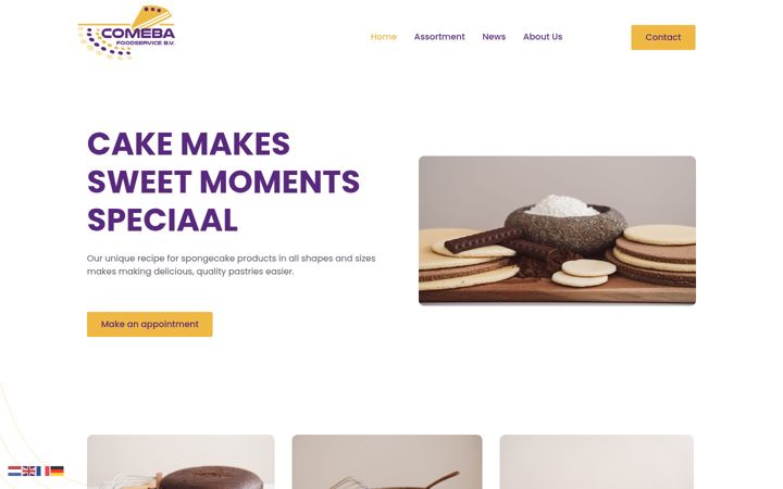 Screenshot of comeba.nl