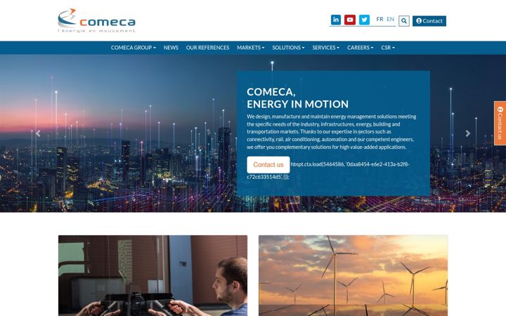 Screenshot of comeca-group.com
