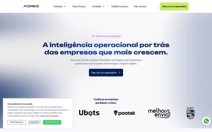 Snímek obrazovky comececomopedireito.com.br