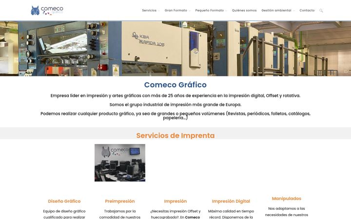 Screenshot of comecografico.com