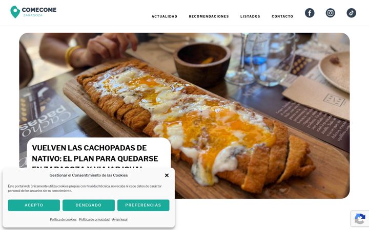 Screenshot of comecomezaragoza.es