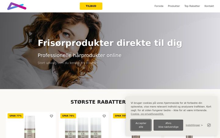 Screenshot of comedancewithme.dk