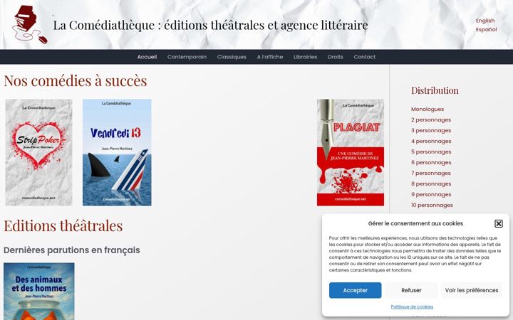Screenshot of comediatheque.com