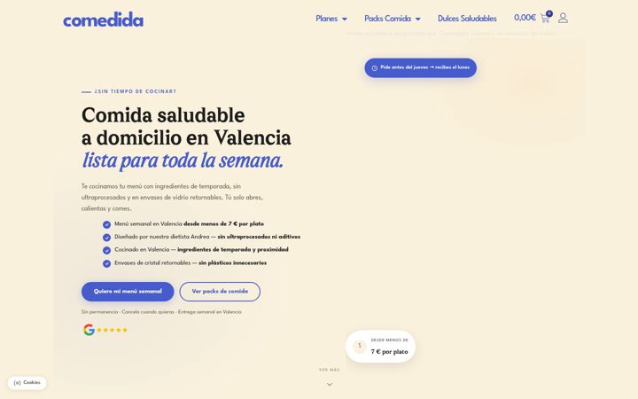 Screenshot of comedida.es