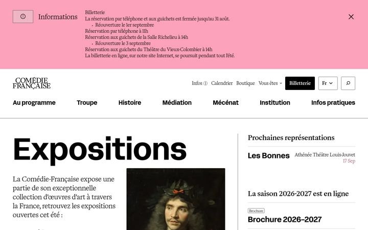 Screenshot of comedie-francaise.fr