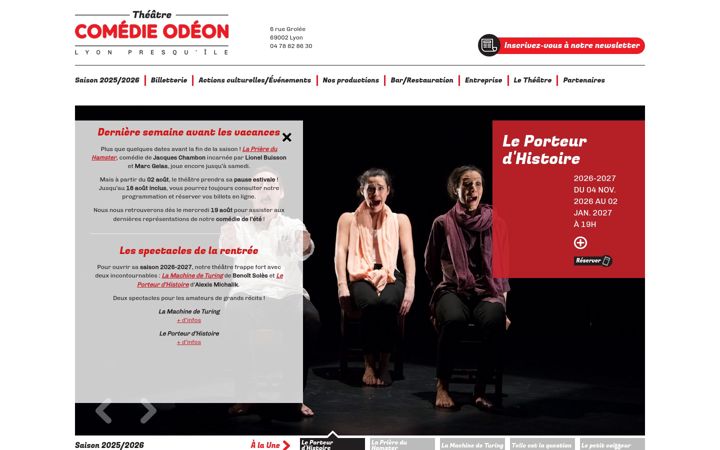 Screenshot of comedieodeon.com