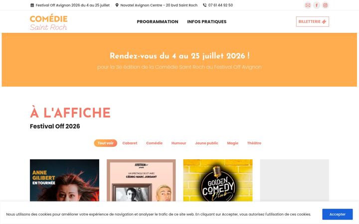 Screenshot of comediesaintroch.fr