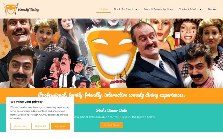 Ekrano kopija comedy-dining.co.uk
