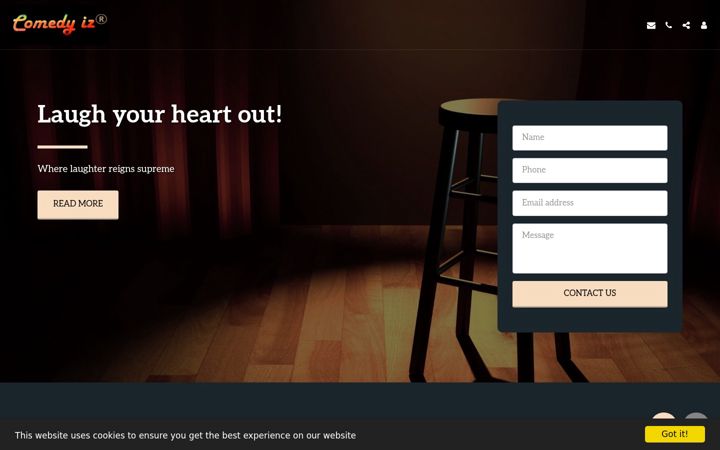 Screenshot of comedy-iz.com