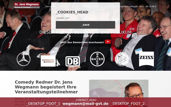 Screenshot of comedy-redner.de