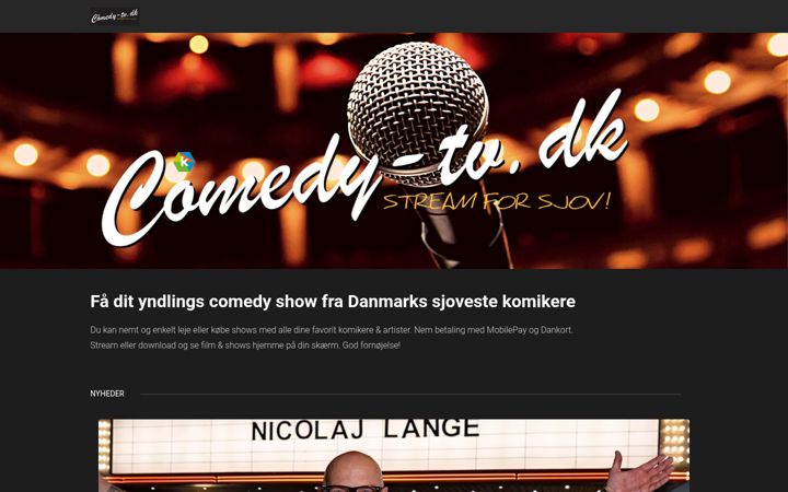 Screenshot of comedy-tv.dk