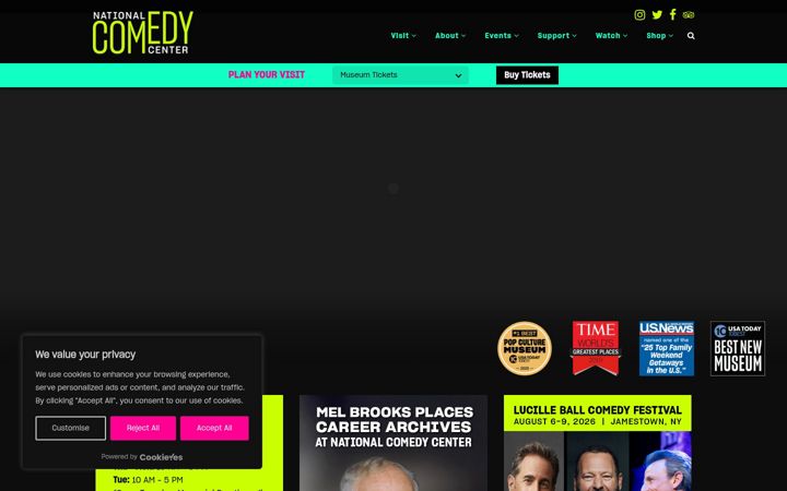 Captura de pantalla de comedycenter.org