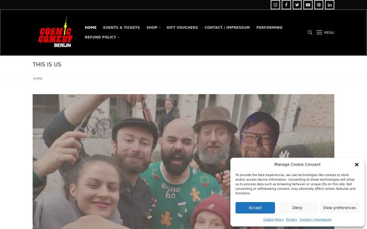 Screenshot of comedyclubberlin.com