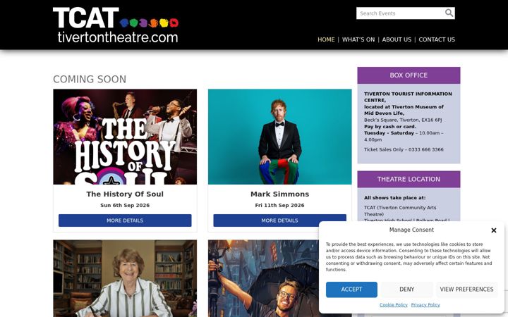 Screenshot of comedyhall.co.uk