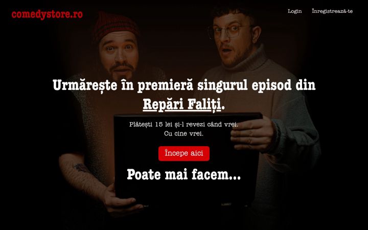 Screenshot of comedystore.ro