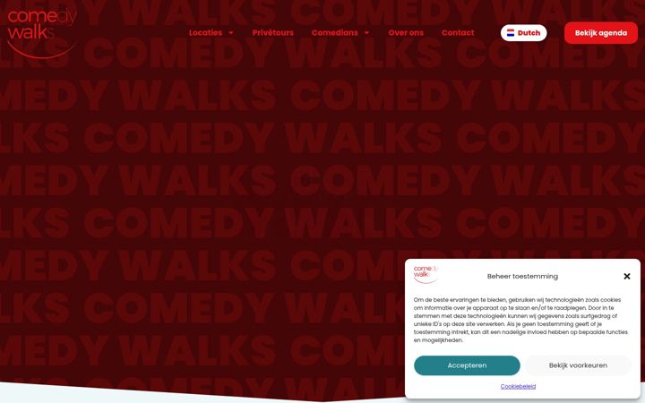 Screenshot of comedywalks.com