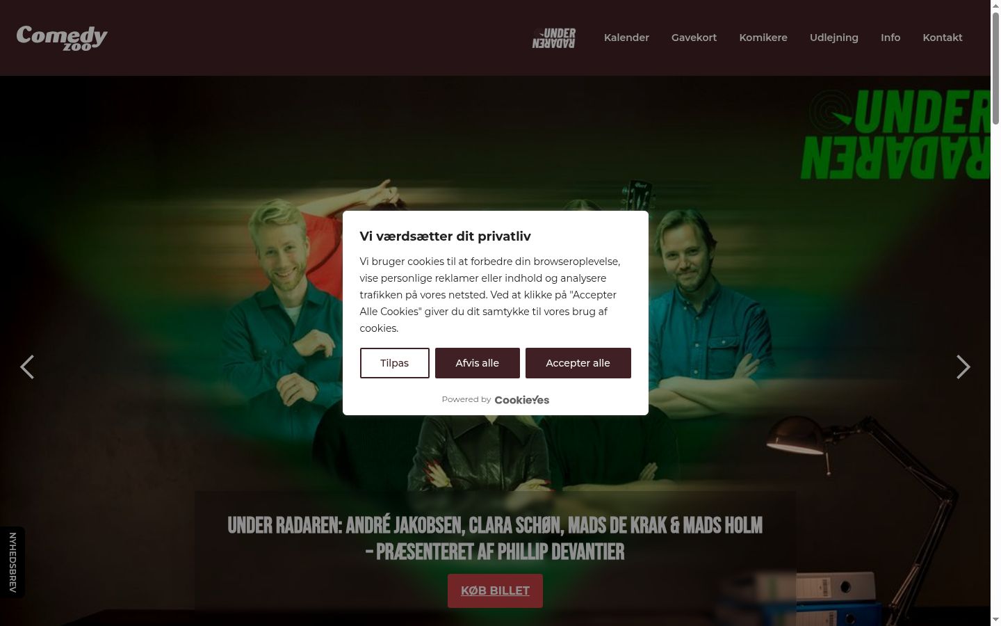 Screenshot des Einwilligungsbanners vor jeglicher Interaktion