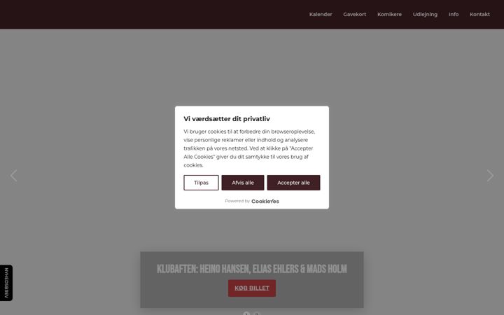 Screenshot of comedyzoo.dk