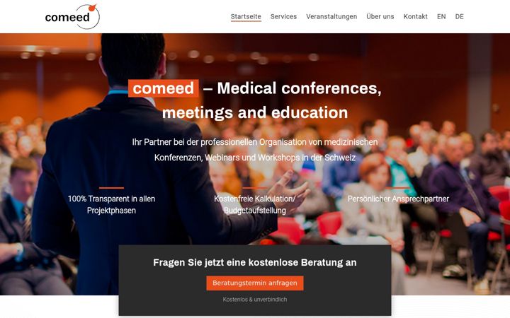Screenshot of comeed.ch