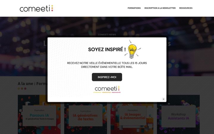 Screenshot of comeeti.com