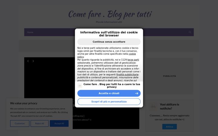 Captura de pantalla de comefareblog.altervista.org
