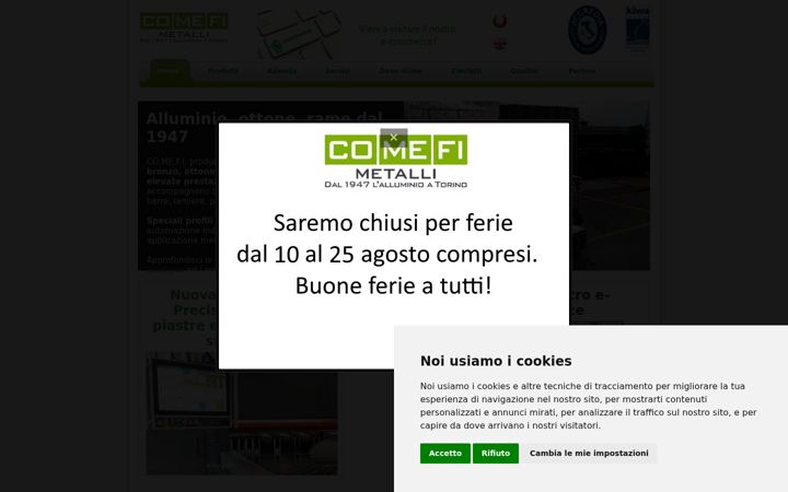 Screenshot του comefimetalli.it