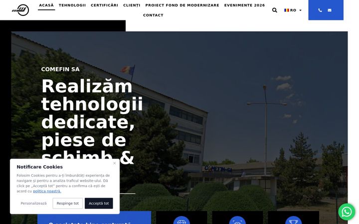 Screenshot of comefin.ro