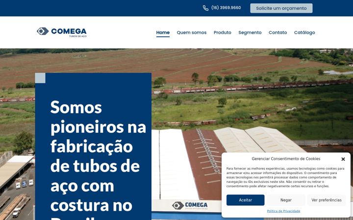 Screenshot of comega.com.br