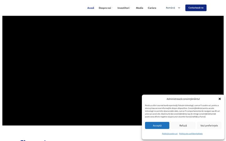 Screenshot of comelf.ro