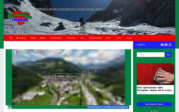 Screenshot of comelicotrekking.com
