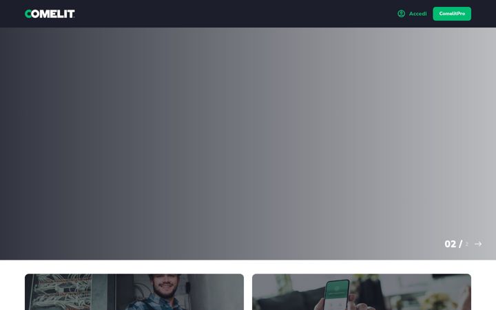 Screenshot stránky comelitgroup.com