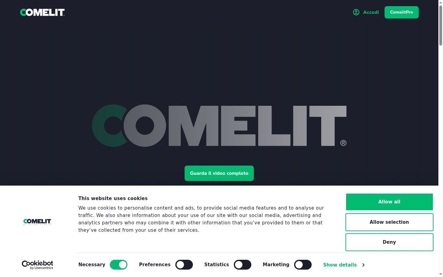 Capture d'écran de la bannière de consentement affichée avant toute interaction