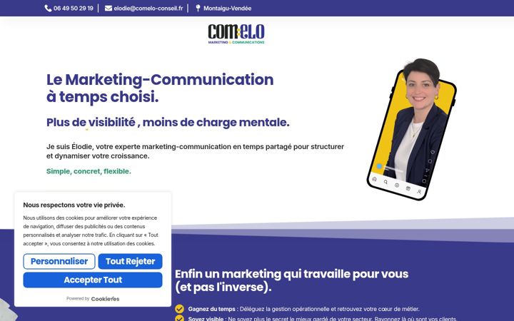 Snímek obrazovky comelo-conseil.fr
